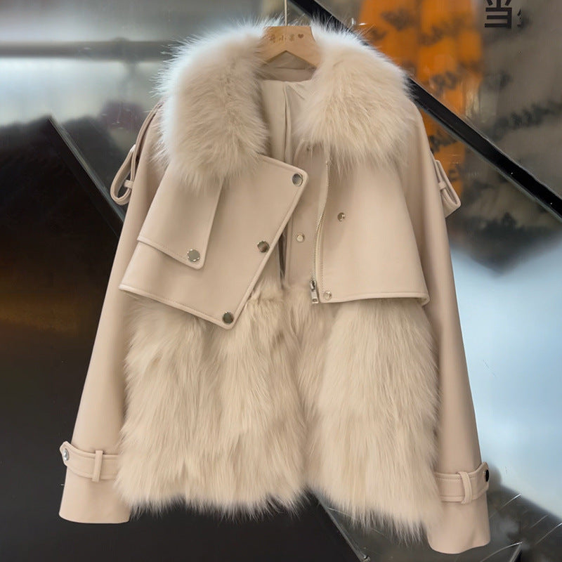 RP Women's Fur Stitching Coat – Where Fashion Meets Personality™